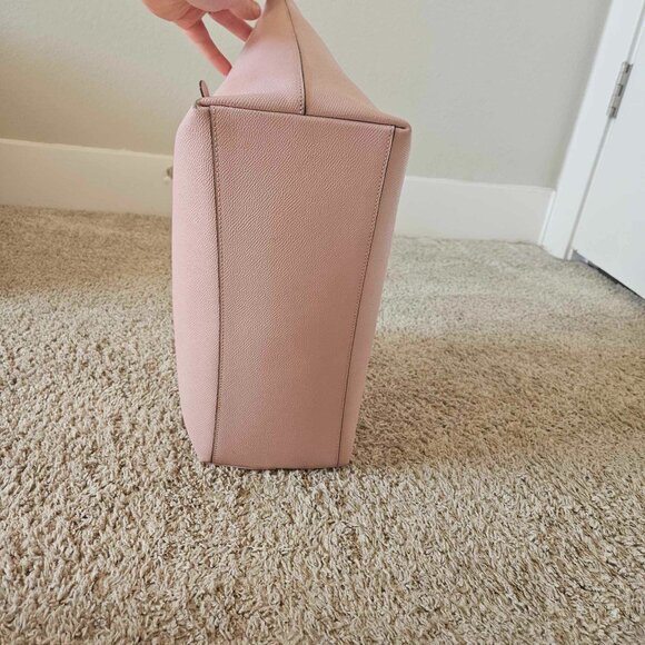 Light Pink Coach Regenerative Leather Tote Bag with Charm - Picture 9 of 16